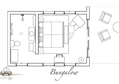 Pendjari Lodge bungalow floor plan