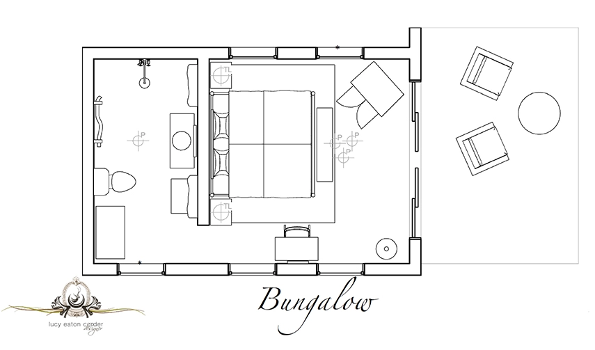 Pendjari Lodge bungalow floor plan