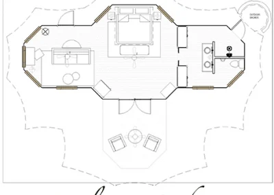 Deluxe tents floor plan