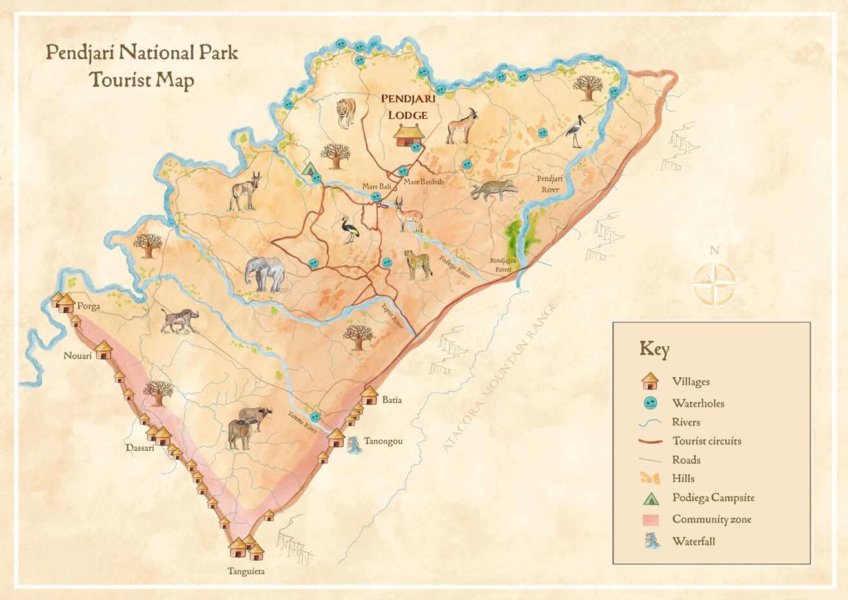Pendjari_park_map_en